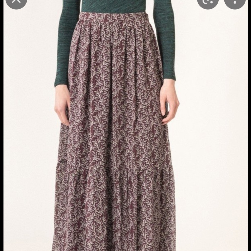 Vanessa Bruno Printed Gilson Gauze Maxi Skirt size small 36